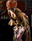 Fabian Perez Medias Rosas painting